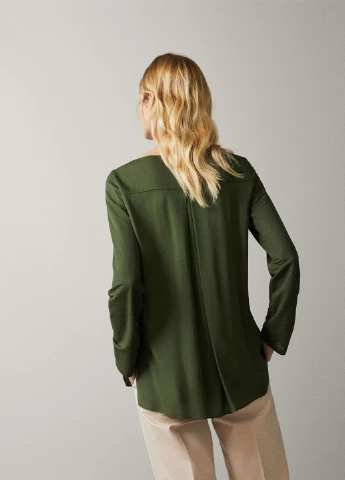Зелена блуза Massimo Dutti