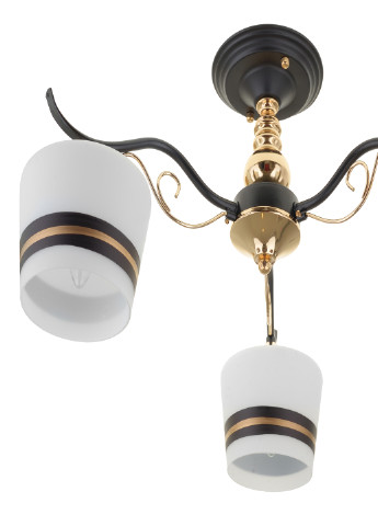 Люстра трехрожковая черно-золотистого цвета LK-708S/3 E27 BK+FG Brille (220133453)