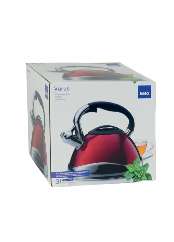 Чайник зі свистком Varus 11658 3 л червоний Kela (253630838)