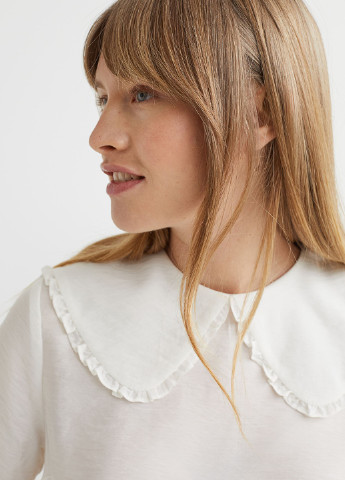 Белая летняя блуза для беременных H&M