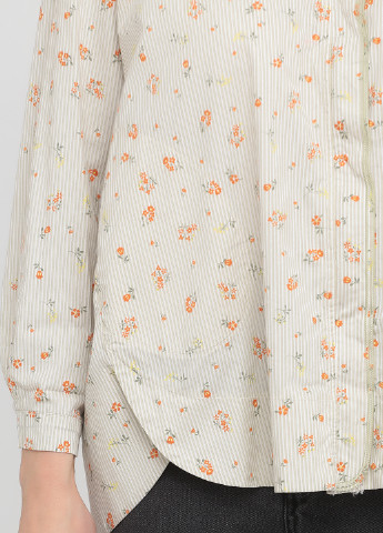 Светло-бежевая кэжуал рубашка с цветами Wiya