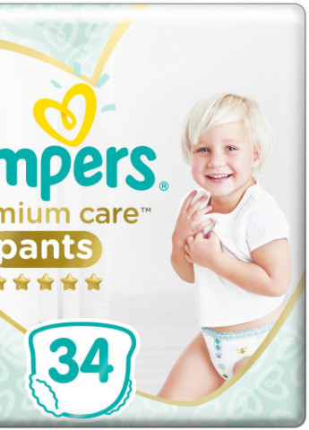 Підгузник Premium Care Pants Junior Розмір 5 (12-17 кг), 34 шт. (8001090759870) Pampers (207383686)
