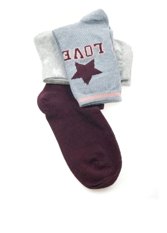 Комбіновані шкарпетки (3 пари) H&M написи (89949957)