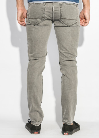 Серые демисезонные со средней талией джинсы Deep & Brown
