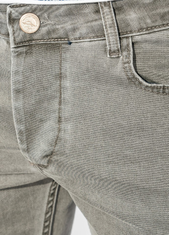 Серые демисезонные со средней талией джинсы Deep & Brown