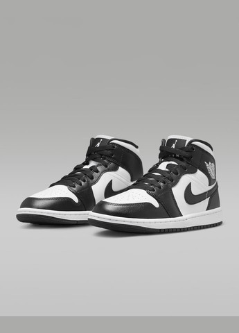 Кроссовки DV0991-101 Jordan Air 1 Mid Shoes чорно-білі демісезони (317231426)