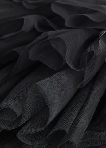 Черное праздничный, коктейльное, вечернее платье бэби долл, с открытой спиной H&M однотонное