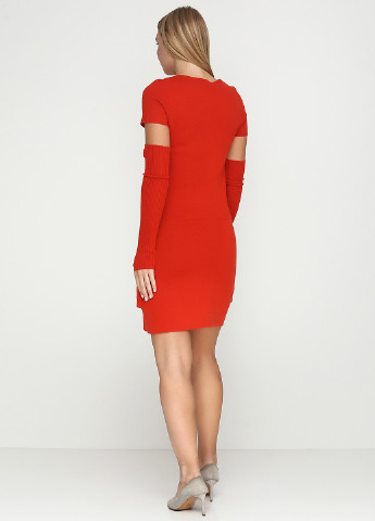 Помаранчево-червона кежуал платье Stefanel однотонна