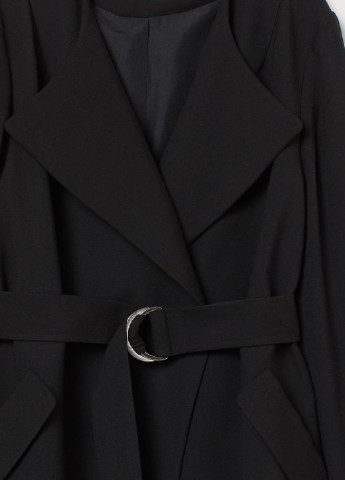 Черное демисезонное Короткое пальто тренч H&M