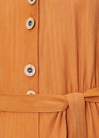 Оранжевое кэжуал платье клеш KOTON в полоску