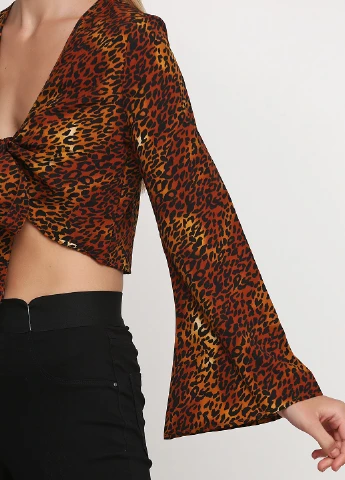 Коричнева блуза Boohoo