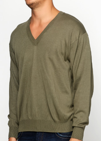 Оливковый (хаки) демисезонный пуловер пуловер Barbieri