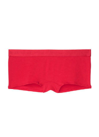 Трусики Victoria's Secret трусики-шорти однотонні червоні повсякденні трикотаж
