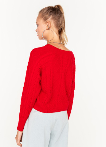 Червоний демісезонний джемпер пуловер befree