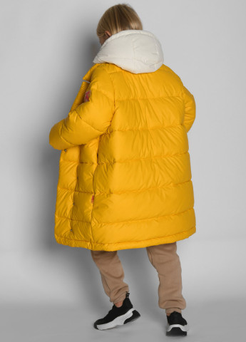 Желтая зимняя пуховая куртка для девочек от 6 до 17 лет X-Woyz