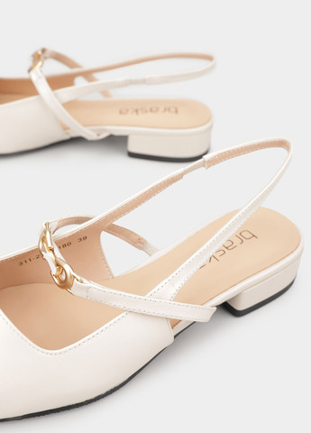 Braska Туфлі слінгбекі молочний з натуральна шкіра, — літо (363353891)