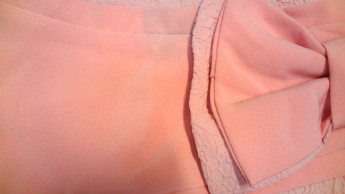 Персиковое кэжуал платье клеш Alpama однотонное