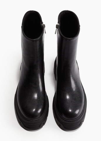 Осенние ботинки H&M на тракторной подошве из искусственной кожи