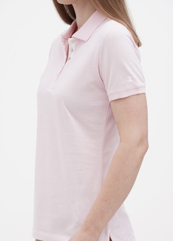 Светло-розовая женская футболка-поло Champion однотонная