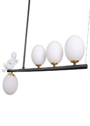 Оригинальная потолочная люстра на 4 лампочки BR-01 655S/3 G9 + 1 E27 BK Brille (251891771)