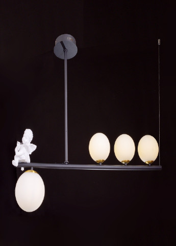 Оригинальная потолочная люстра на 4 лампочки BR-01 655S/3 G9 + 1 E27 BK Brille (251891771)