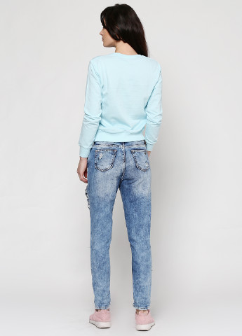 Голубые демисезонные зауженные джинсы Amy Gee