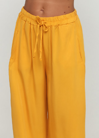 Оранжевые кэжуал демисезонные прямые брюки Made in Italy