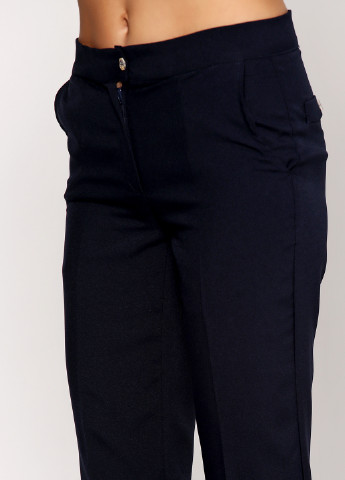 Темно-синие классические демисезонные зауженные брюки ANVI