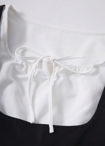 Черно-белое кэжуал платье клеш SHEIN колор блок