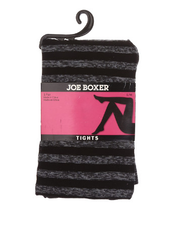 Колготки, черно-серый Joe Boxer полоска чёрные повседневные