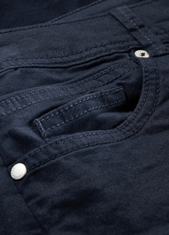 Темно-синие кэжуал демисезонные зауженные, укороченные брюки C&A