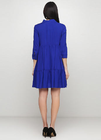 Синя кежуал сукня сорочка Sedato однотонна