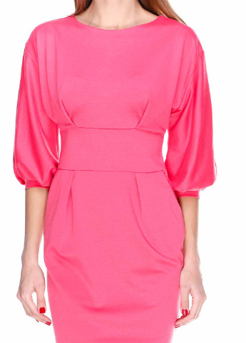 Розовое кэжуал платье футляр Vergans однотонное