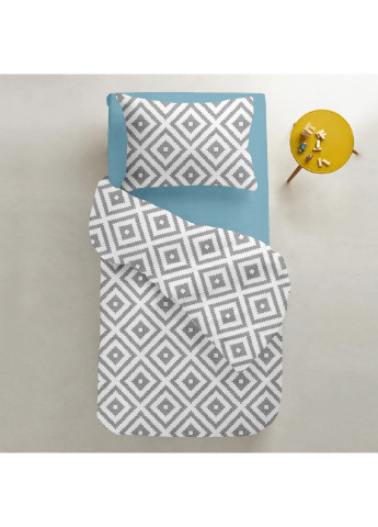Підліткова постільна білизна ORNAMENT GREY SKY (підковдра 160х220 см, наволочка 50х70 см, простирадло 155х240 см) Cosas (251801338)
