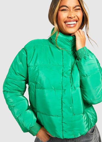 Зелена демісезонна куртка Boohoo