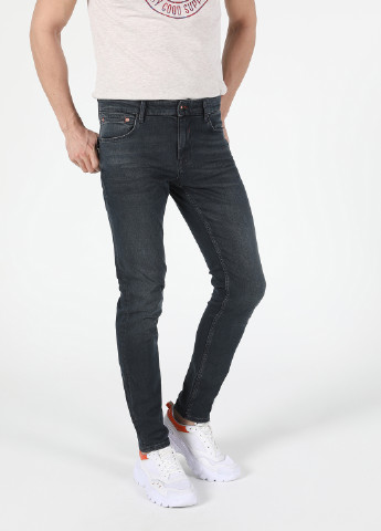 Серо-синие демисезонные скинни, зауженные джинсы 041 DANNY Colin's