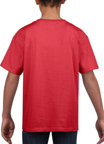 Красная летняя футболка с коротким рукавом Gildan