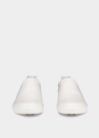 Белые слипоны Ecco с тиснением однотонные