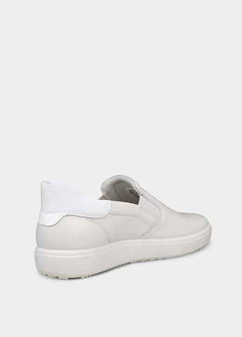 Белые слипоны Ecco с тиснением однотонные