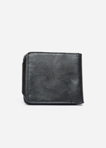 Гаманець чоловічий чорний з екошкіри розмір 11,5х9.5х2 см Let's Shop (256547917)