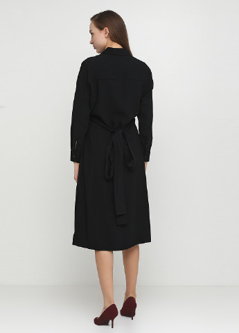 Чорна кежуал сукня Massimo Dutti однотонна
