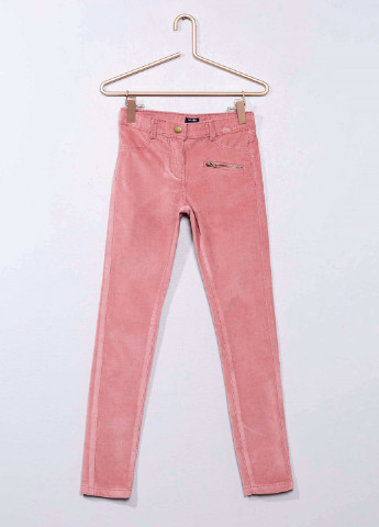 Розовые кэжуал демисезонные зауженные брюки Kiabi