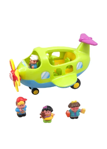 Ігровий набір - ЛІТАК-ПОДОРОЖ (світло, озвуч. рус. яз.) Kiddieland Preschool (157643719)
