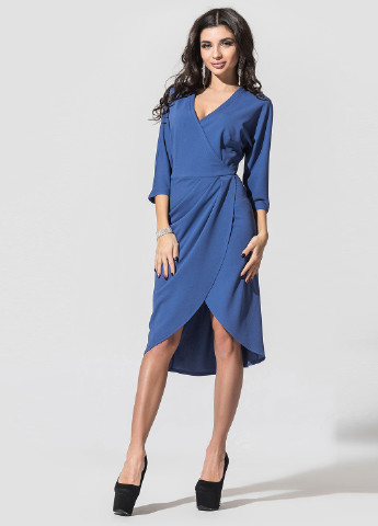 Світло-синя кежуал сукня коротка TessDress однотонна