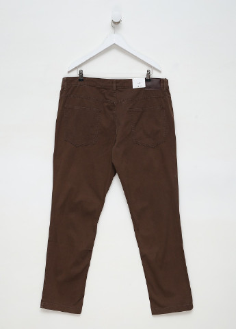 Темно-коричневые кэжуал демисезонные брюки C&A