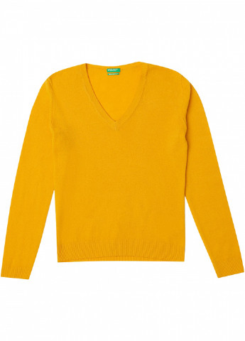 Горчичный демисезонный пуловер пуловер United Colors of Benetton