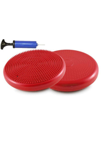 Балансировочная массажная подушка красная с насосом (сенсомоторный массажный балансировочный диск для баланса и массажа) EasyFit (241214853)