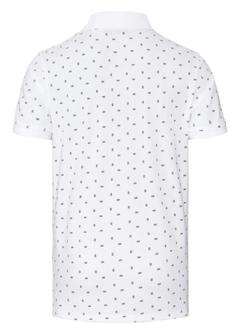 Белая футболка-поло для мужчин Livergy с геометрическим узором