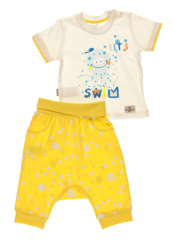 Жовтий літній комплект (футболка, штани) Miniworld