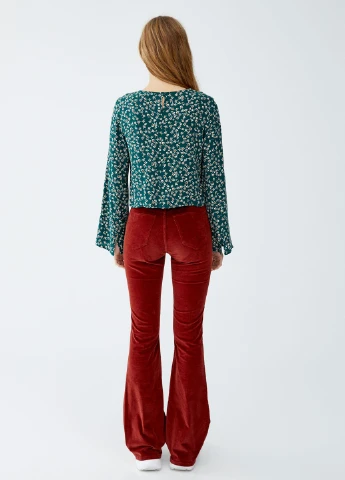 Зелёная блуза демисезон Pull & Bear